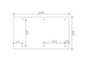 4018211024896 - SKAN HOLZ Carport Wendland 362 x 628 cm mit EPDM-Dach