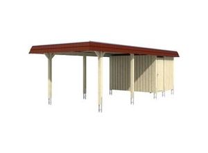 4018211025251 - SKAN HOLZ Carport Wendland mit Abstellraum 362 x 870 cm mit EPDM-Dach