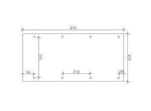 4018211025541 - SKAN HOLZ Carport Wendland 409 x 870 cm mit EPDM-Dach schwarze Blende