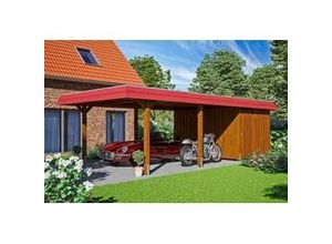 4018211025817 - SKAN HOLZ Carport Wendland mit Abstellraum 409 x 870 cm mit EPDM-Dach