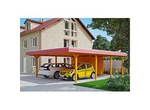 4018211026333 - SKAN HOLZ Carport Wendland mit Abstellraum 630 x 879 cm mit EPDM-Dach