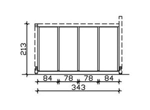 4018211026838 - SKAN HOLZ Seitenwand m Polycarbonatplatten 343 x 200 cm Fichte