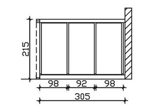 4018211026982 - SKAN HOLZ Seitenwand m Polycarbonatplatten 305 x 200 cm Fichte