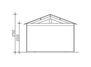 4018211028078 - SKAN HOLZ Holzgarage Varberg 1 370 x 525 cm schwedenrot