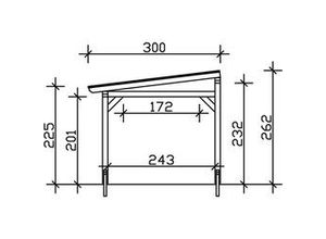 4018211028658 - SKAN HOLZ Terrassenüberdachung Siena 541 x 300 cm Leimholz