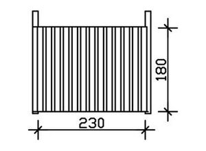 4018211030231 - SKAN HOLZ Seitenwand Deckelschalung 230 x 180 cm Fichte