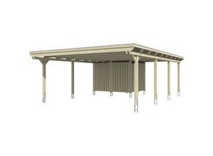 4018211031245 - SKAN HOLZ Carport Emsland 613 x 846 cm mit EPDM-Dach mit Abstellraum