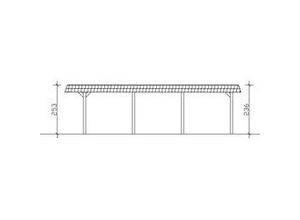 4018211031917 - SKAN HOLZ Carport Wendland 630 x 879 cm mit Aluminiumdach