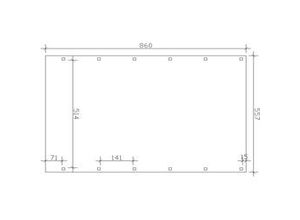 4018211033904 - SKAN HOLZ Carport Friesland 557 x 860 cm mit EPDM-Dach