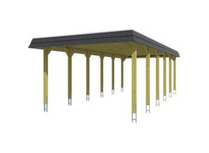 4018211034208 - SKAN HOLZ Carport Spreewald 396 x 893 cm mit EPDM-Dach schwarze Blende