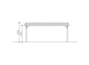 4018211034260 - SKAN HOLZ Carport Spreewald 585 x 893 cm mit EPDM-Dach rote Blende