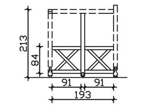 4018211034802 - SKAN HOLZ Seitenwand Andreaskreuz (FS) 193 x 210 cm Fichte