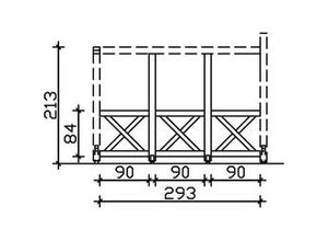 4018211034901 - SKAN HOLZ Seitenwand Andreaskreuz (FS) 293 x 210 cm Fichte