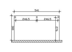 4018211035342 - SKAN HOLZ Carport Vogtland 300 x 541 cm lasiert in Nussbaum