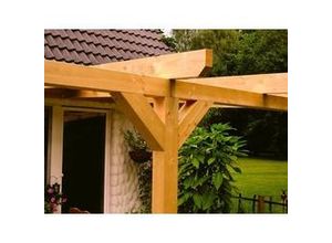 4018211201075 - SKAN HOLZ Terrassenüberdachung Andria 434 x 400 cm Leimholz natur