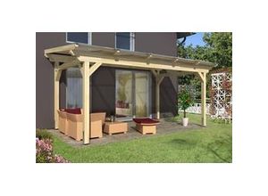 4018211201839 - SKAN HOLZ Terrassenüberdachung Sanremo 541 x 300 cm Leimholz natur