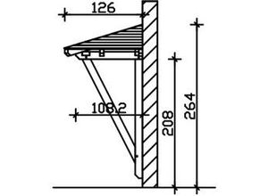 4018211206421 - SKAN HOLZ Vordach Wesel Typ 2 188 x 126 cm natur