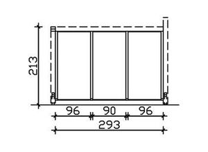 4018211210527 - SKAN HOLZ Seitenwand m Polycarbonatplatten 293 x 200 cm Fichte natur