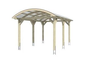 4018211245116 - SKAN HOLZ Bogendach-Carport Franken 376 x 755 cm natur