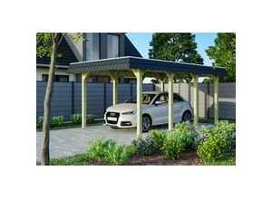 4018211313051 - SKAN HOLZ Carport Spreewald 345 x 589 cm mit Aluminiumdach schwarze Blende