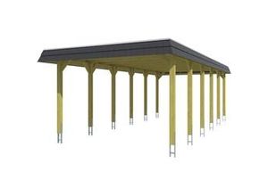 4018211313853 - SKAN HOLZ Carport Spreewald 396 x 893 cm mit Aluminiumdach schwarze Blende