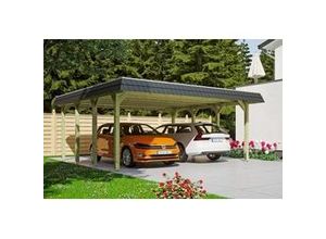 4018211313907 - SKAN HOLZ Carport Spreewald 585 x 893 cm mit Aluminiumdach schwarze Blende