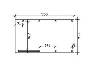 4018211314317 - SKAN HOLZ Friesland Carport Set 5 314 x 555 cm Grün imrpägniert