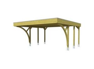 4018211314348 - SKAN HOLZ Friesland Carport Set 8 557 x 555 cm Grün imrpägniert