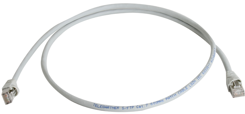 4018359286453 - Banyo - Telegärtner L00000A0081 RJ45 Netzwerkkabel Patchkabel cat 6a s ftp 100 m Grau UL-zertifiziert Fla