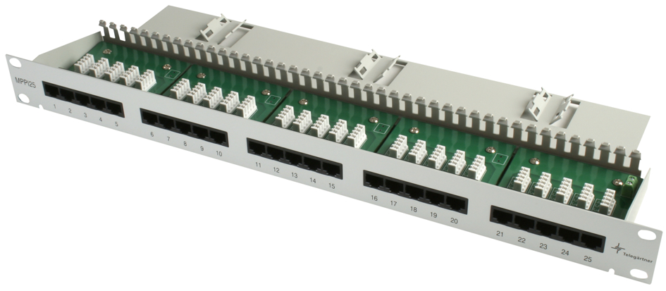 4018359296469 - TG J02024C0002 - 19 ISDN Tel Patch Panel MPPI50-H mit Adernmanagement