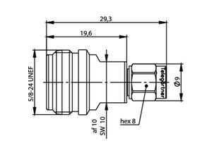 4018359398972 - J01027T0016 J01027T0016 Koax-Adapter N-Buchse - SMA-Stecker 1 St - Telegärtner