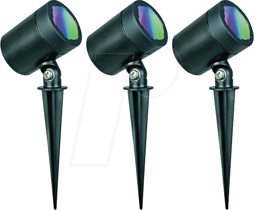 4018412672872 - Müller-Licht tint LED-Gartenspot Flores LED fest eingebaut 18 W Warmweiß RGB