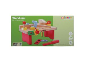 4018501095506 - SpielMaus Holz Werkbank 15-teilig 29 x 14 x 13 cm