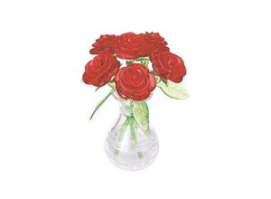 4018928591711 - 6 rote Rosen in der Vase (Puzzle)