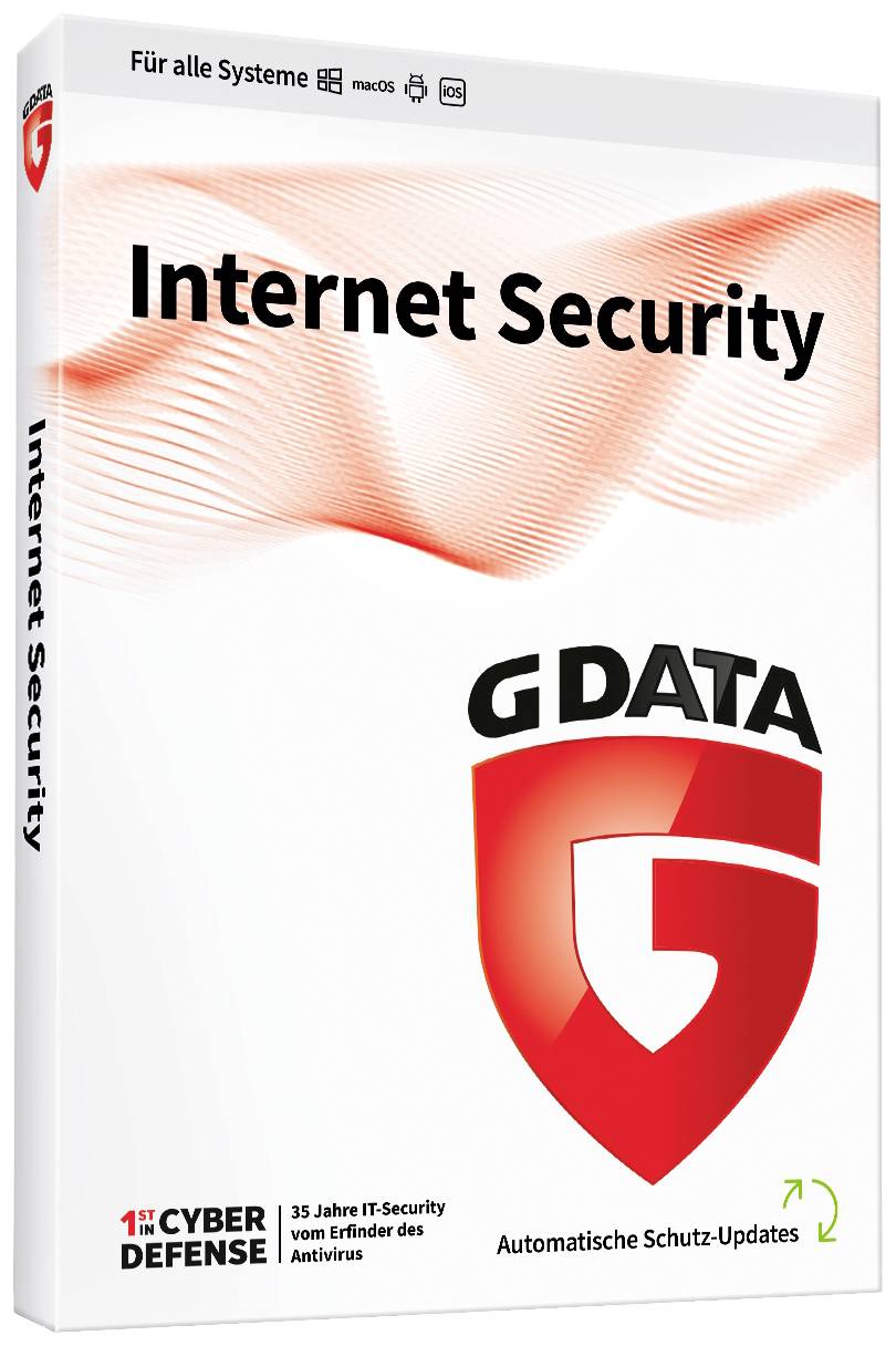 4018931735843 - G-Data Internet Security Vollversion 1 Lizenz Windows Mac Android iOS Antivirus Sicherheits-Software