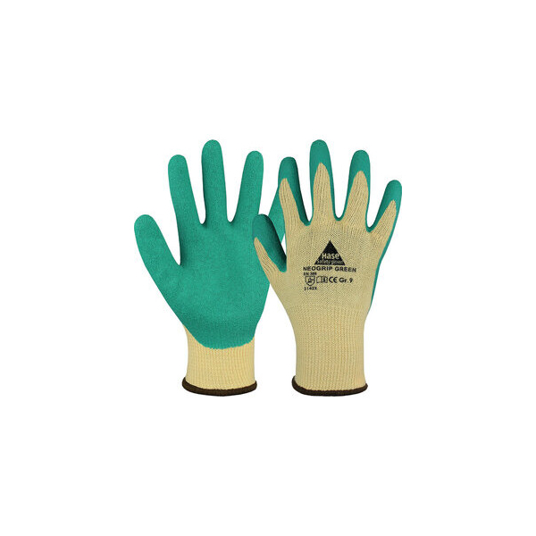 4018949726529 - Handschuh Neogrip Green BaumwPES Größe 9 grünschwarz 4018949726529 10 Stück