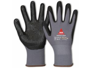 4018949815117 - Arbeitshandschuhe mit Noppen Padua Grip en 388 en 420 Größe 11 grau schwarz - Hase Safety Gloves