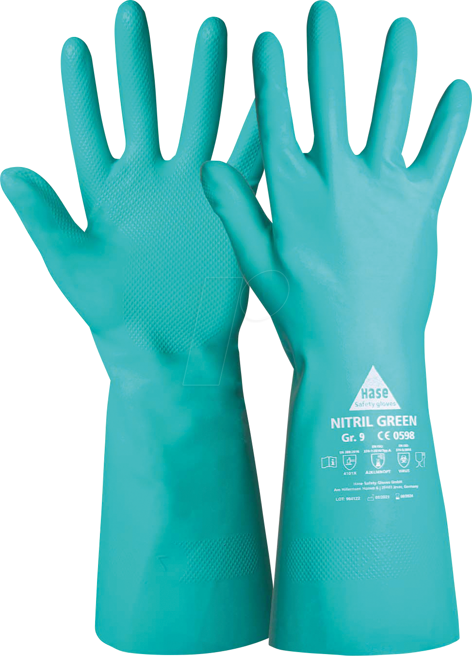 4018949904040 - HASE 904000 11 - Chemikalienschutzhandschuh Nitril Green Gr 11