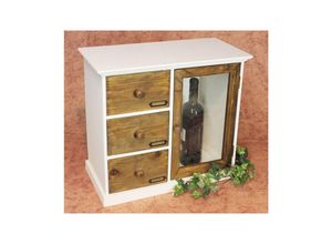 4019110120191 - Dandibo - Schrank Minikommode 12019 Küchenschrank Regal 50 cm Shabby Küchenregal Vitrine