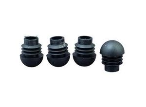 4019111453458 - Universal Fußkappen 4er-Set schwarz rund ø 20 mm Zubehör Tische Stühle - Siena Garden