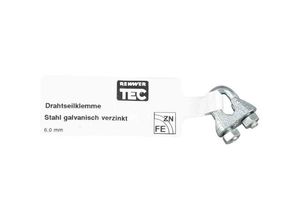 4019111493256 - Rewwer-tec - Drahtseilklemmen 6 mm verzinkt mit EAN-Fähnchen