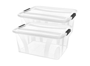 4019111528422 - Aufbewahrungsbox SIENA HOME Anzio transparent Aufbewahrungsboxen B H T 385cm x 148cm x 51cm Kunststoff Kunststoff 100% recyclebar B385cm H148cm T51cm