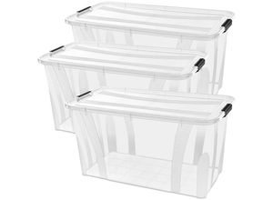 4019111528460 - Aufbewahrungsbox SIENA HOME Anzio Aufbewahrungsboxen Gr B H T 385 cm x 23 cm x 51 cm farblos (transparent) Kunststoff 100% recyclebar