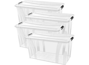 4019111528477 - Aufbewahrungsbox SIENA HOME Anzio Aufbewahrungsboxen Gr B H T 385 cm x 23 cm x 51 cm farblos (transparent) Kunststoff 100% recyclebar