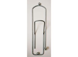 4019116122069 - Dandibo - Designer Kleiderhaken Büroklammer 32 cm Garderobe Wandhaken Haken aus Metall   Farbe Chrome