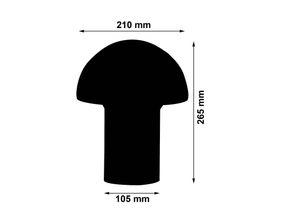 4019231052692 - Tischleuchte Glas Pilzform weiß Ø 21 cm