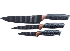 4019256018321 - Messer-Set KING Carbon Design Kochmesser-Sets rosegold (schwarz bronzefarben) Küchenmesser-Sets Kochmesser-Sets