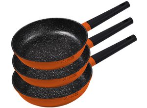 4019256020843 - KING »3tlg Bratpfannenset« SHINE-ORANGE Induktion 20+24+28cm