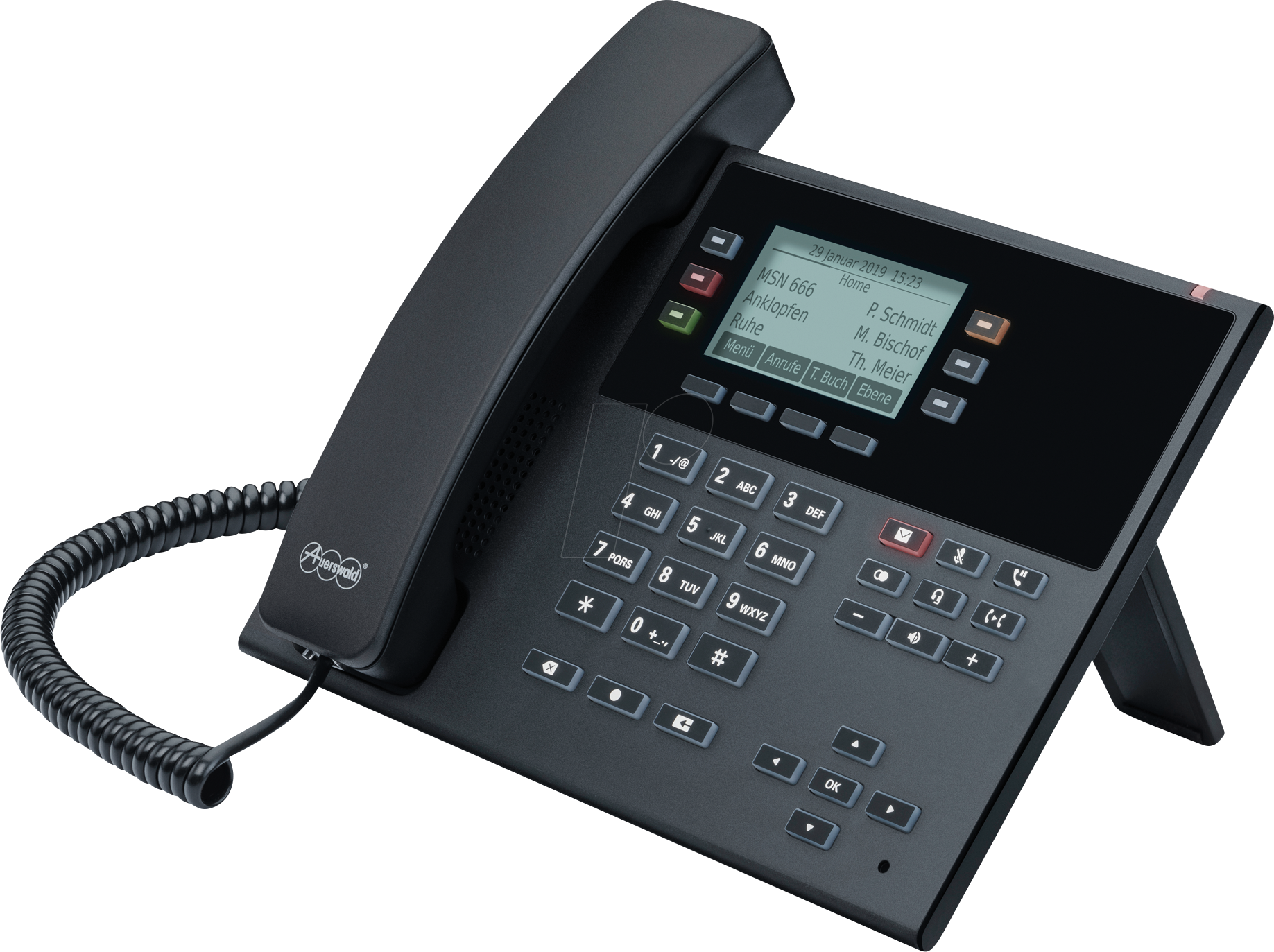 4019377902783 - COMfortel D-210 Schnurgebundenes Telefon VoIP Freisprechen Headsetanschluss Optische Anrufsignalisierung PoE Grafik-Display Schwarz