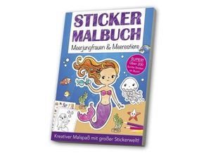 4019393983599 - Stickermalbuch Meerjungfrauen und Meerestiere Kartoniert (TB)